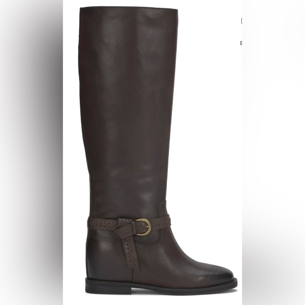 NWT Maltet Lucky Brand Brown Heeled Boots in Torte dark brown size 9.5